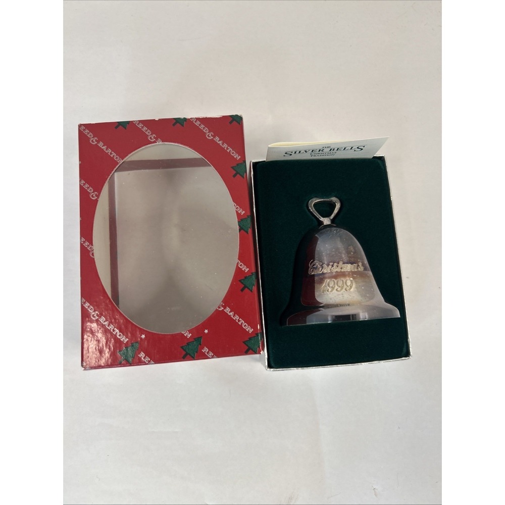 Reed & Barton 1999 Silver-Plated Christmas Bell Ornament - 3" Read